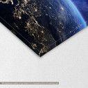 Canvas print Europe at night from space,  3 panels, detail