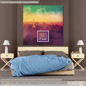 Canvas print Paris, Paris l'amour