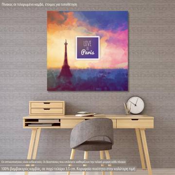Πίνακας σε καμβά Παρίσι, Love in Paris