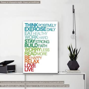 Canvas print Think positively