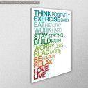 Canvas print Think positively, side