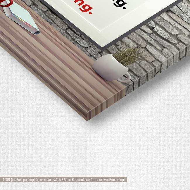 Canvas print Stop wishing, detail