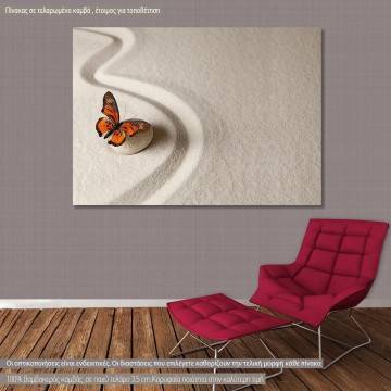 Canvas print butterfly, Zen butterfly II