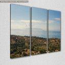 Canvas print View of Kefalonia island and Ionian sea,  3 panels, side