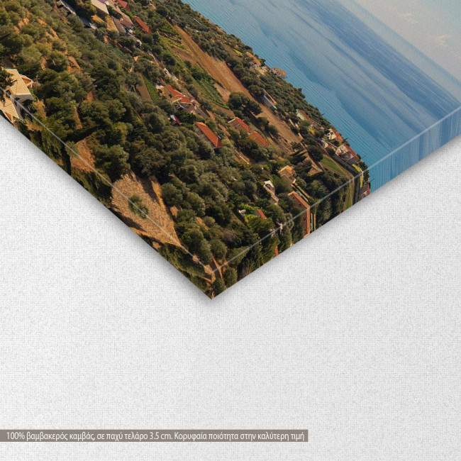 Canvas print View of Kefalonia island and Ionian sea,  3 panels, detail