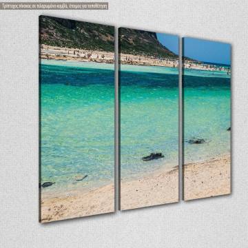 Canvas print Balos beach in Greece,  3 panels 2