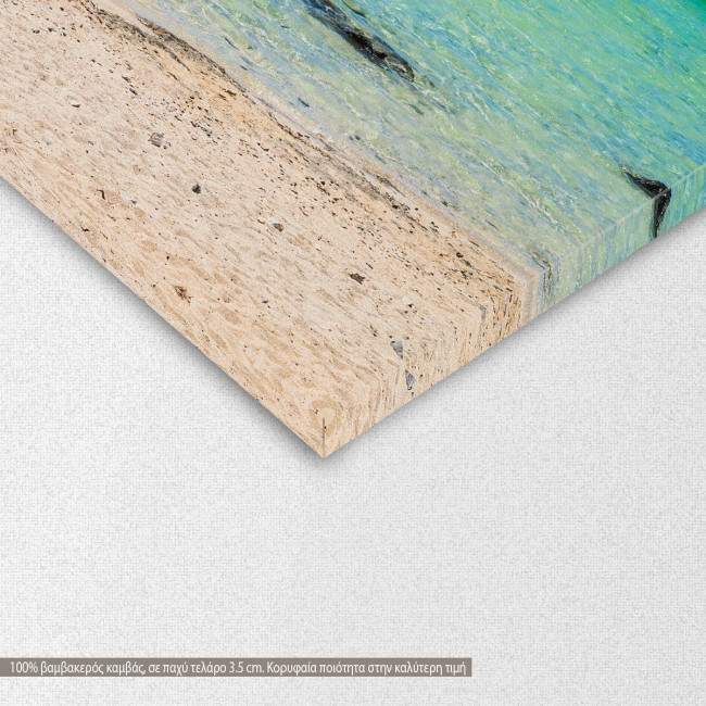 Canvas print Balos beach in Greece,  3 panels, detail