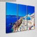 Canvas print Oia town on Santorini island,  3 panels, side