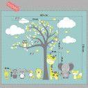 Kids wall stickers Animals tree