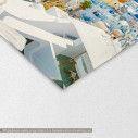 Canvas print Greek whitewashed church,  3 panels, detail