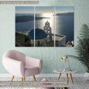 Canvas print Santorini, Three bells of Thera, Santorini,  3 panels
