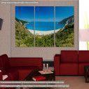 Canvas print Exotic Myrtos Beach in Kefalonia,  3 panels
