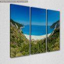 Canvas print Exotic Myrtos Beach in Kefalonia,  3 panels, side