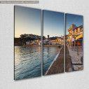 Canvas print Kokkari Samos 3 panels, side