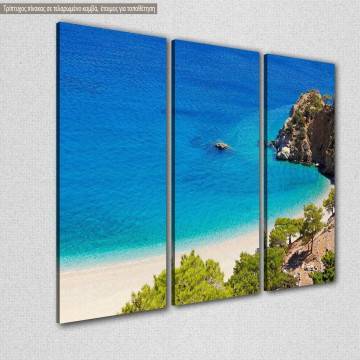 Canvas print  Apella beach of Karpathos,  3 panels 2
