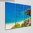 Canvas print  Apella beach of Karpathos,  3 panels, side