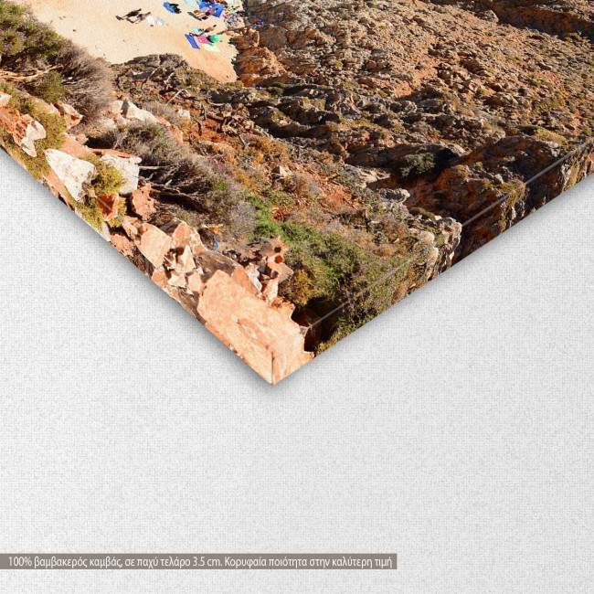 Canvas print  Seitan beach on Crete,  3 panels, detail