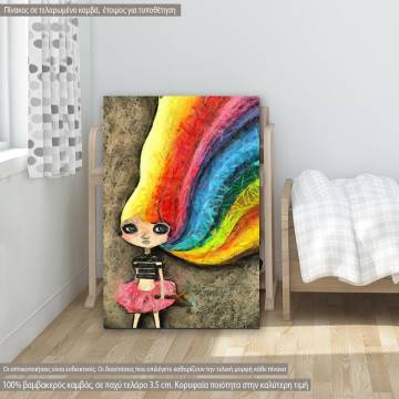Canvas print  Rainbow girl