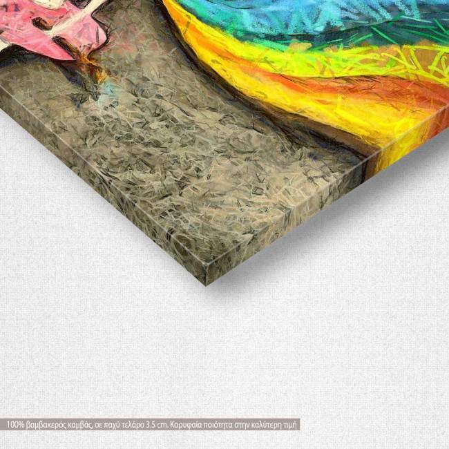 Canvas print  Rainbow girl, detail