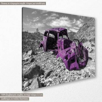 Canvas print Abandoned rusty car 2