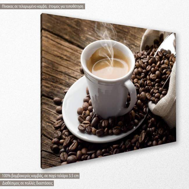 Canvas print Espresso coffee, side