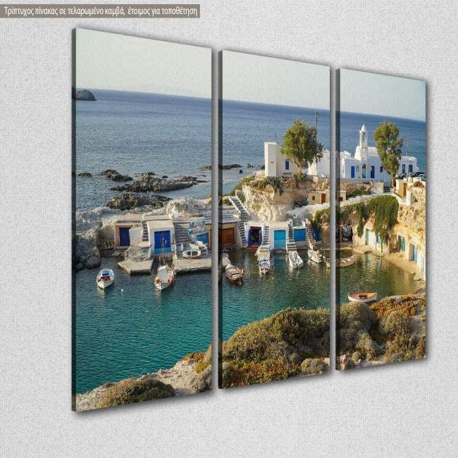 Canvas print Mandrakia Milos  3 panels, side
