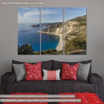 Canvas print Mirtos Kefalonia  3 panels