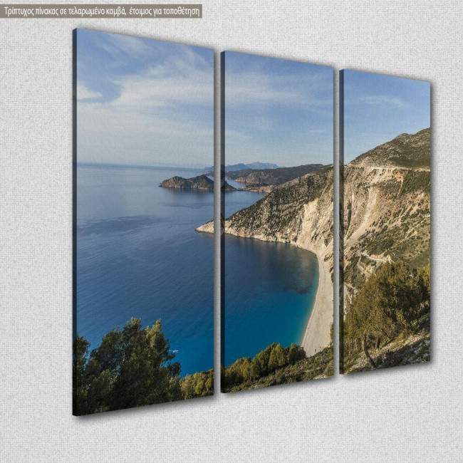 Canvas print Mirtos Kefalonia  3 panels, side
