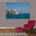 Canvas print Medieval coastline, Rhodos,  3 panels
