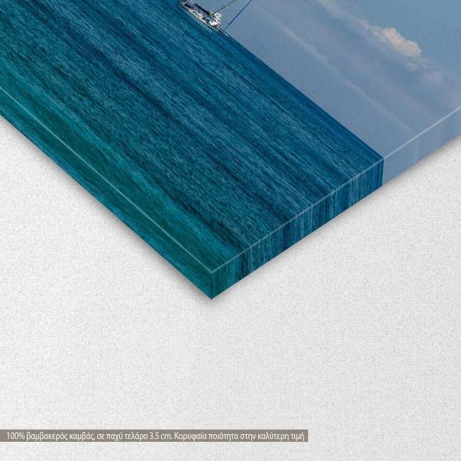 Canvas print Medieval coastline, Rhodos,  3 panels, detail