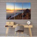Canvas print Amazing sunset, Santorini,  3 panels