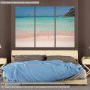 Canvas print  Pink sand on Balos beach,  3 panels