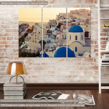 Canvas print Santorini,  3 panels
