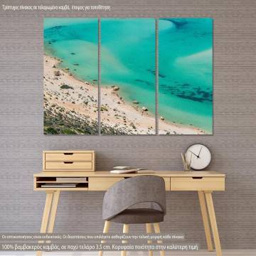 Canvas print Balos Crete 3 panels