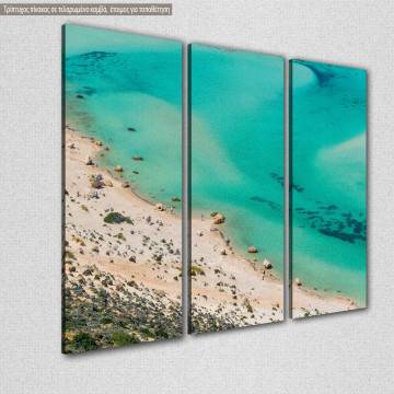 Canvas print Balos Crete 3 panels 2