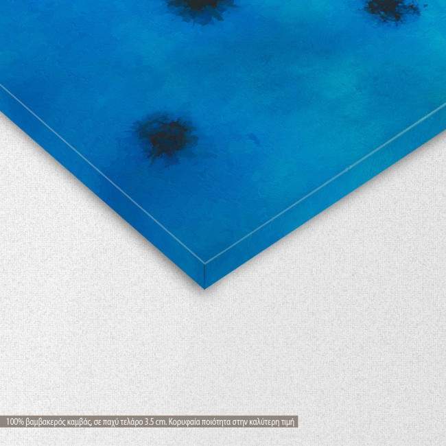 Blue I reart (original by J. Miro), πίνακας σε καμβά, λεπτομέρεια