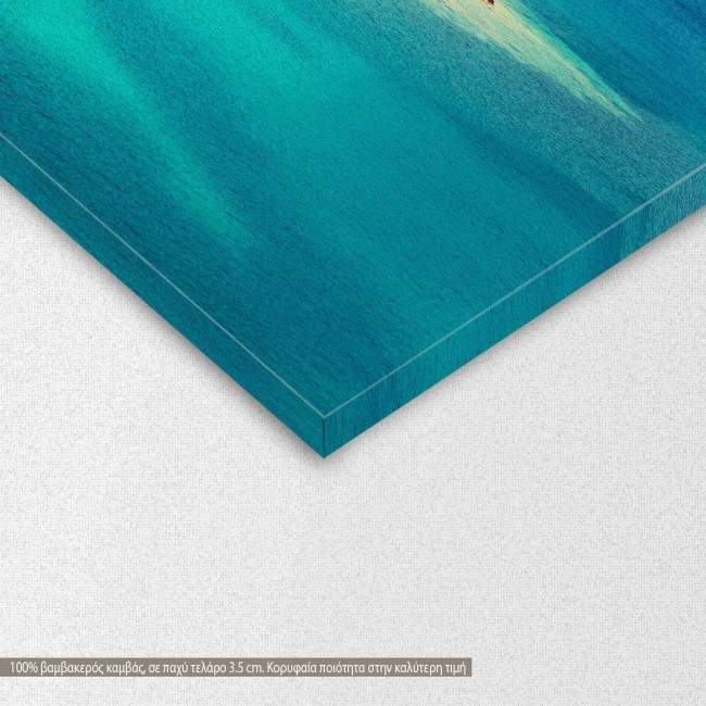 Canvas print Small island in Aegean sea,  3 panels, detail