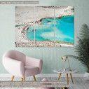 Canvas print Balos Lagoon with magical waters,  3 panels