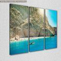 Canvas print Sunshine over Porto Katsiki,  3 panels, side