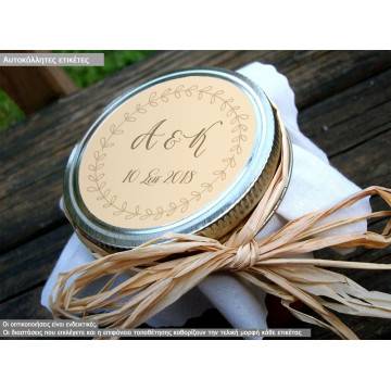 Stickers labels  marriage initials