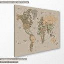 Canvas print World map (World map) IV, side