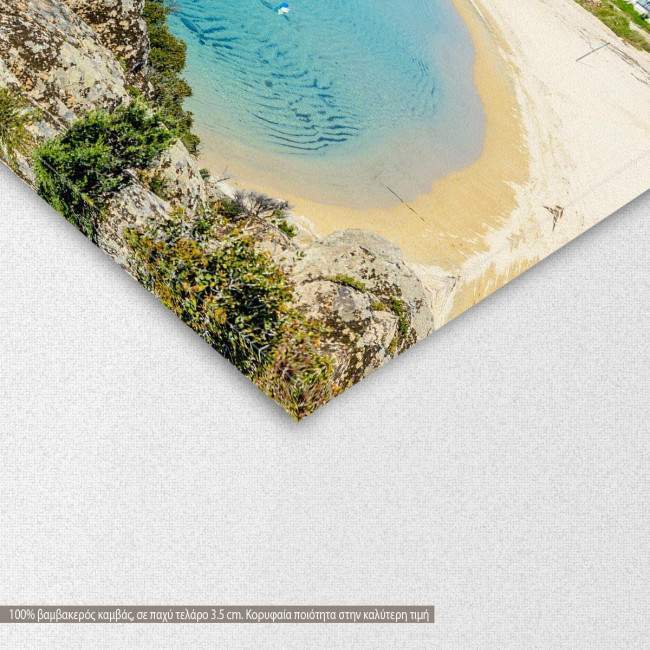 Καλαμίτσι Σιθωνία, τρίπτυχος πίνακας σε καμβά, λεπτομέρεια