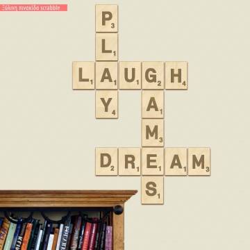 Ξύλινα γράμματα Scrabble Play Laugh Games Dream
