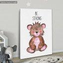 Kids canvas print Woodland animals, Bear painted