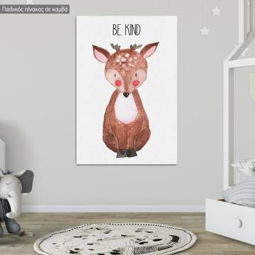 Kids canvas print Woodland animals, Deer painted