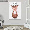 Kids canvas print Woodland animals, Deer painted