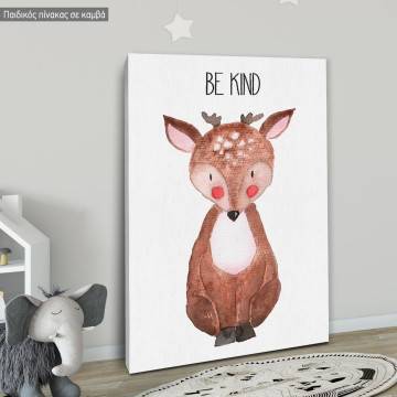 Kids canvas print Woodland animals, Deer painted 2