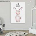 Kids canvas print Woodland animals, Rabbit painted