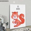 Kids canvas print Woodland animals, Squirell painted