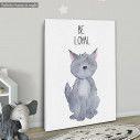 Kids canvas print Woodland animals, Wolf painted